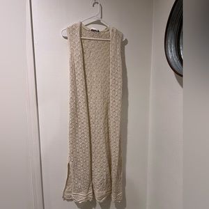 Knitted long cardigan